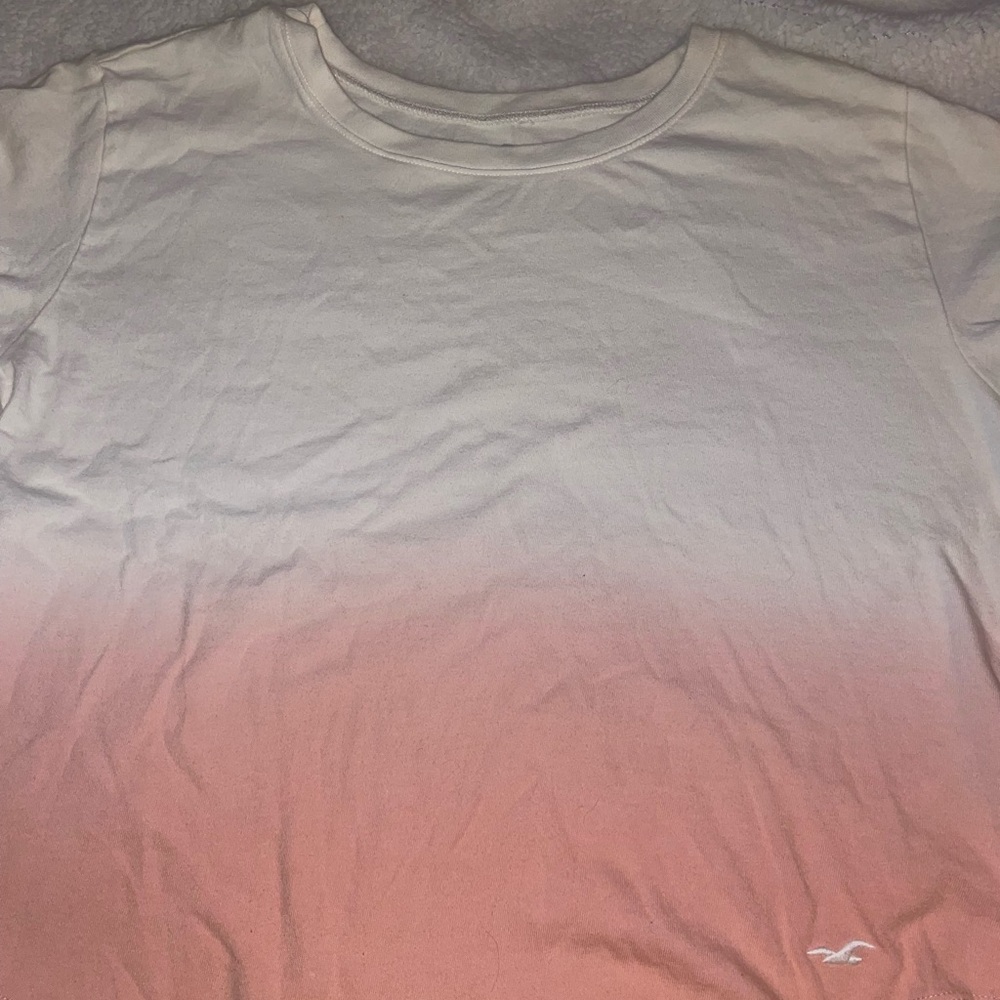 White to pink fade Hollister size small